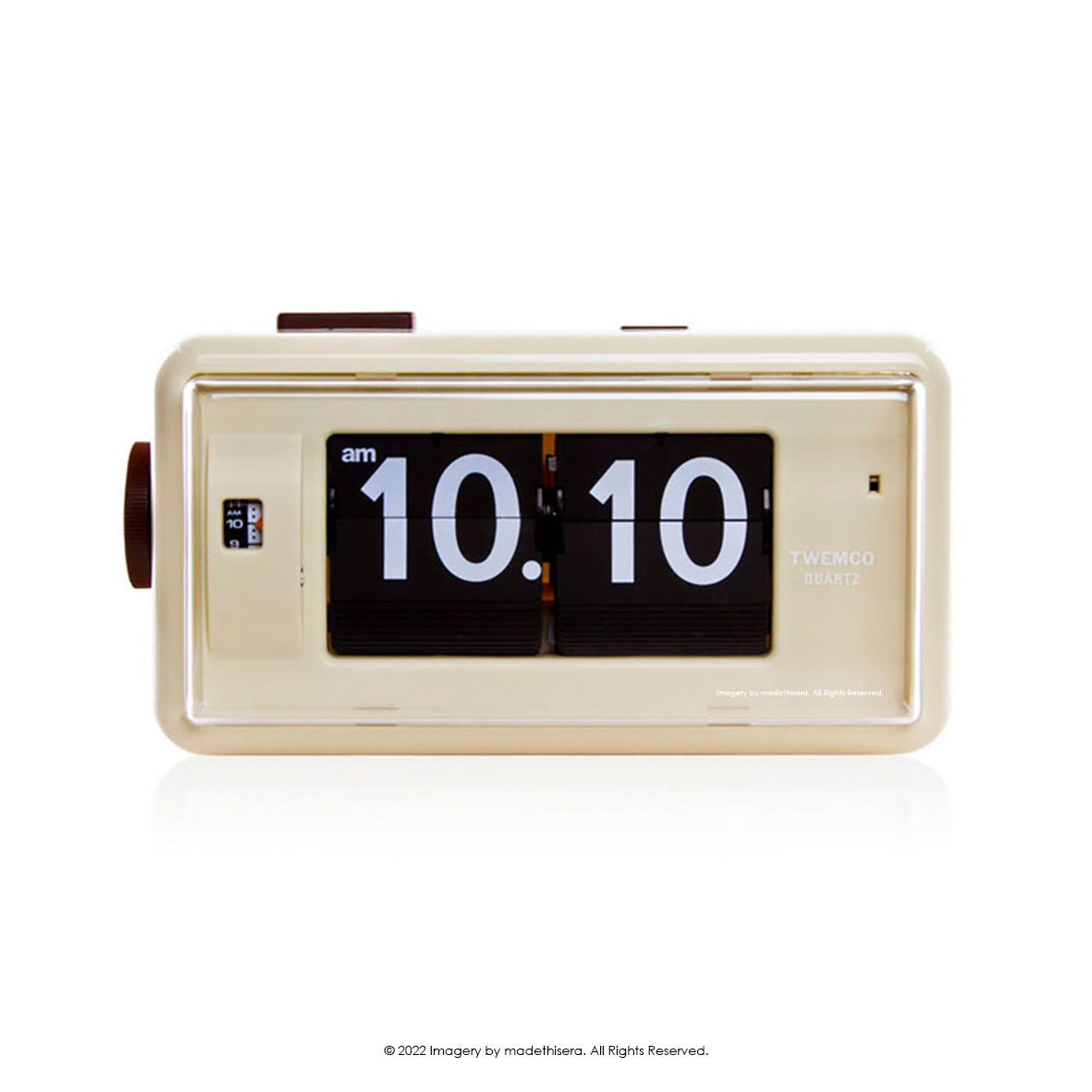 Twemco AL-30 Digital Alarm Flip Clock 數位翻頁鬧鐘(Beige 米色