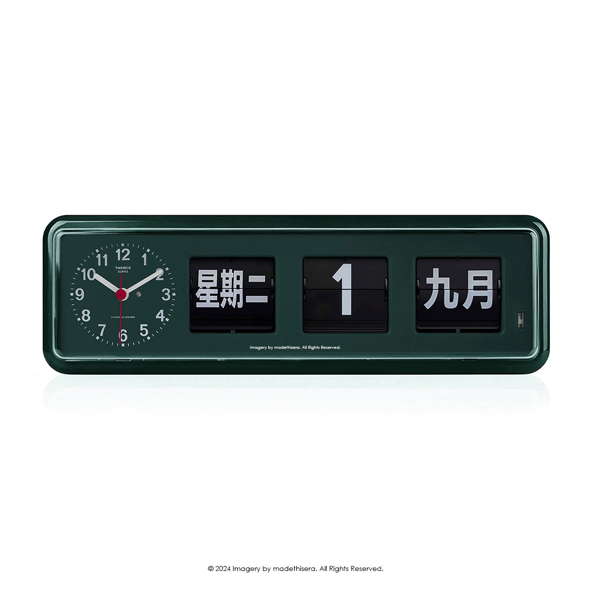 【TWEMCO】 置き時計 BQ-38 WHITE TWEMCO Clock Face & Flip Calendar BQ-38 White – UNITOM