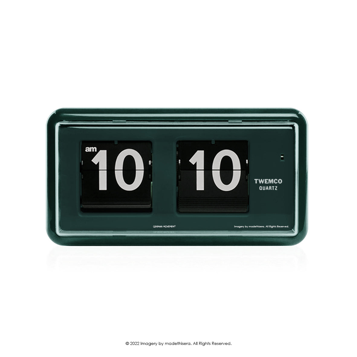 Twemco QT-30 Digital Flip Clock 數位翻頁鐘(Green 綠色) [Table