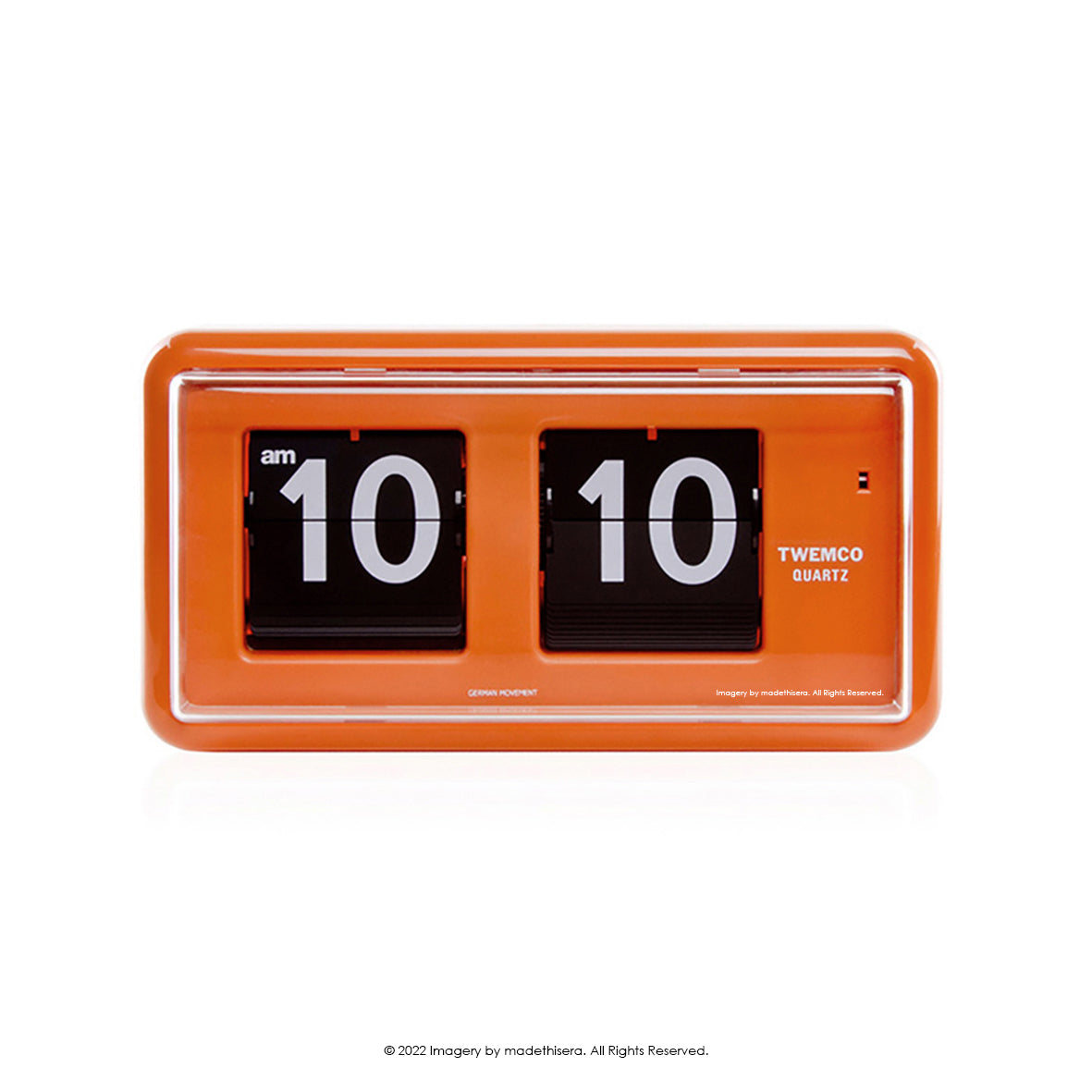 Twemco QT-30 Digital Flip Clock 數位翻頁鐘(Orange 橙色) [Table
