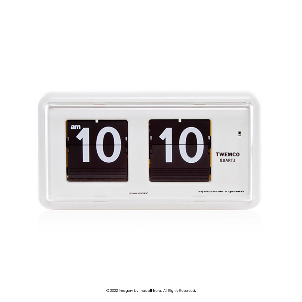 Twemco QT-30 Digital Flip Clock 數位翻頁鐘 (White 白色) [Table Clock/Wall Clo