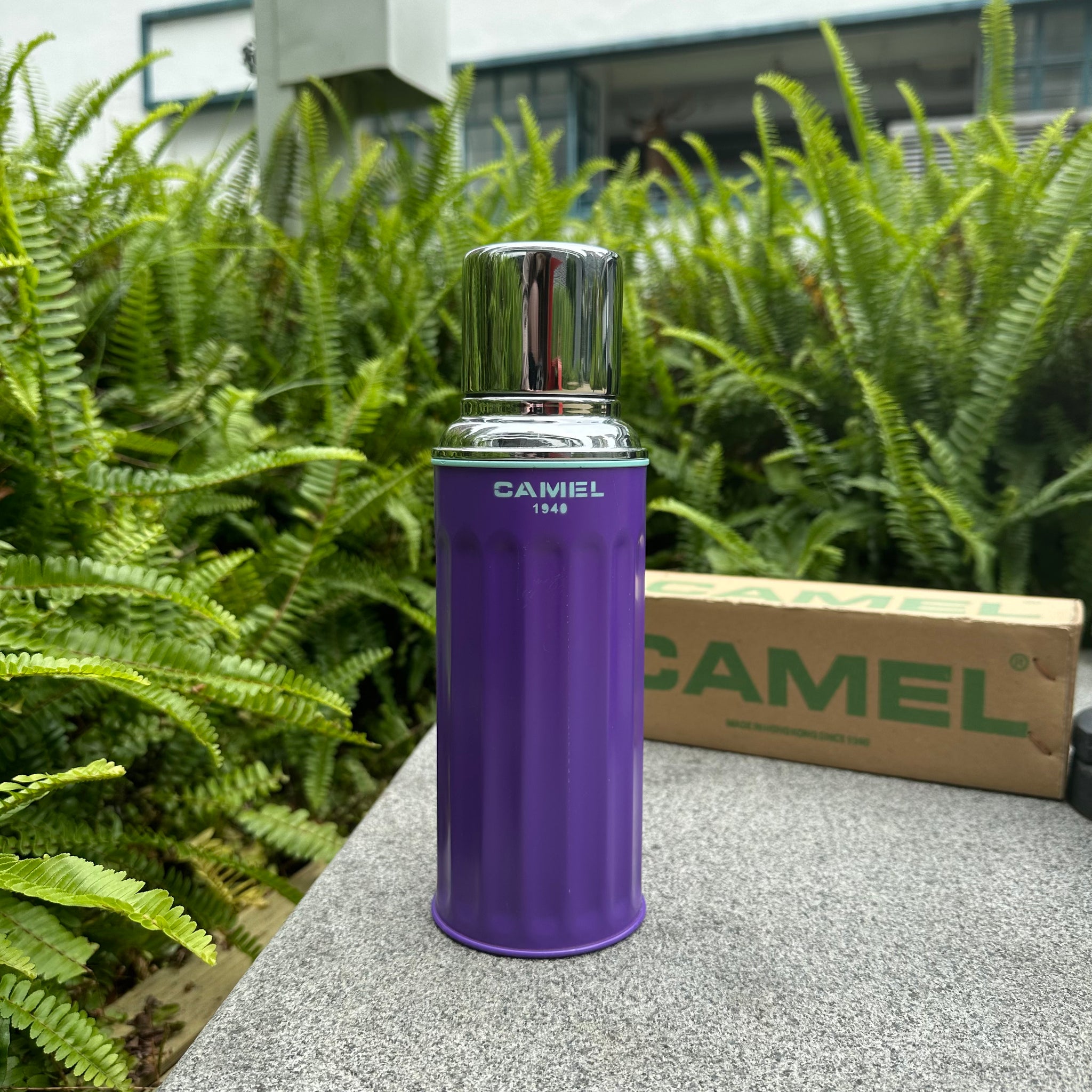 Camel 駱駝牌 112 1st Edition 第一代 Vacuum Thermal Flask 真空保溫壺 112VT 0.45L (Violet 紫) [Double Glass Wall Thermos Bottle 雙層玻璃暖水樽]