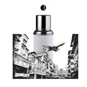 Camel 駱駝牌 116 Vacuum Thermal Flask 真空保溫壺 116PS 0.45L (HK Comic 香港漫畫風 - Design by PS) [Double Glass Wall Thermos Bottle 雙層玻璃暖水樽]
