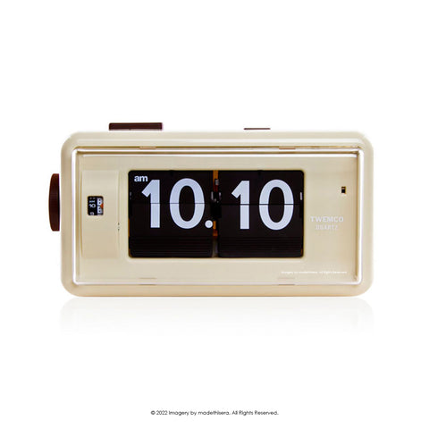Twemco AL-30 Digital Alarm Flip Clock 數位翻頁鬧鐘 (Beige 米色) [Table Clock/Wall Clock 座檯鐘/掛牆鐘]