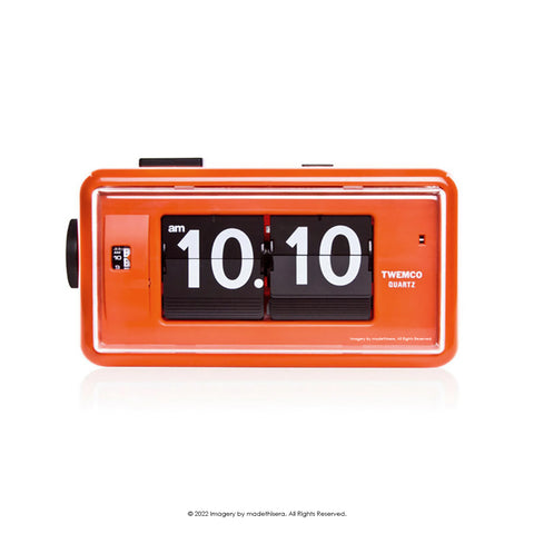 Twemco AL-30 Digital Alarm Flip Clock 數位翻頁鬧鐘 (Orange 橙色) (12HR 12小時制) [Table Clock/Wall Clock 座檯鐘/掛牆鐘]