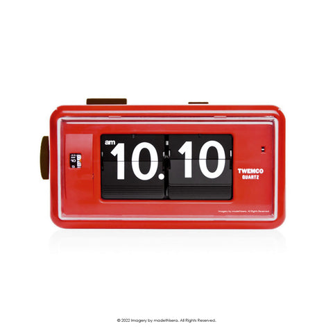 Twemco AL-30 Digital Alarm Flip Clock 數位翻頁鬧鐘 (Red 紅色) (12HR 12小時制) [Table Clock/Wall Clock 座檯鐘/掛牆鐘]
