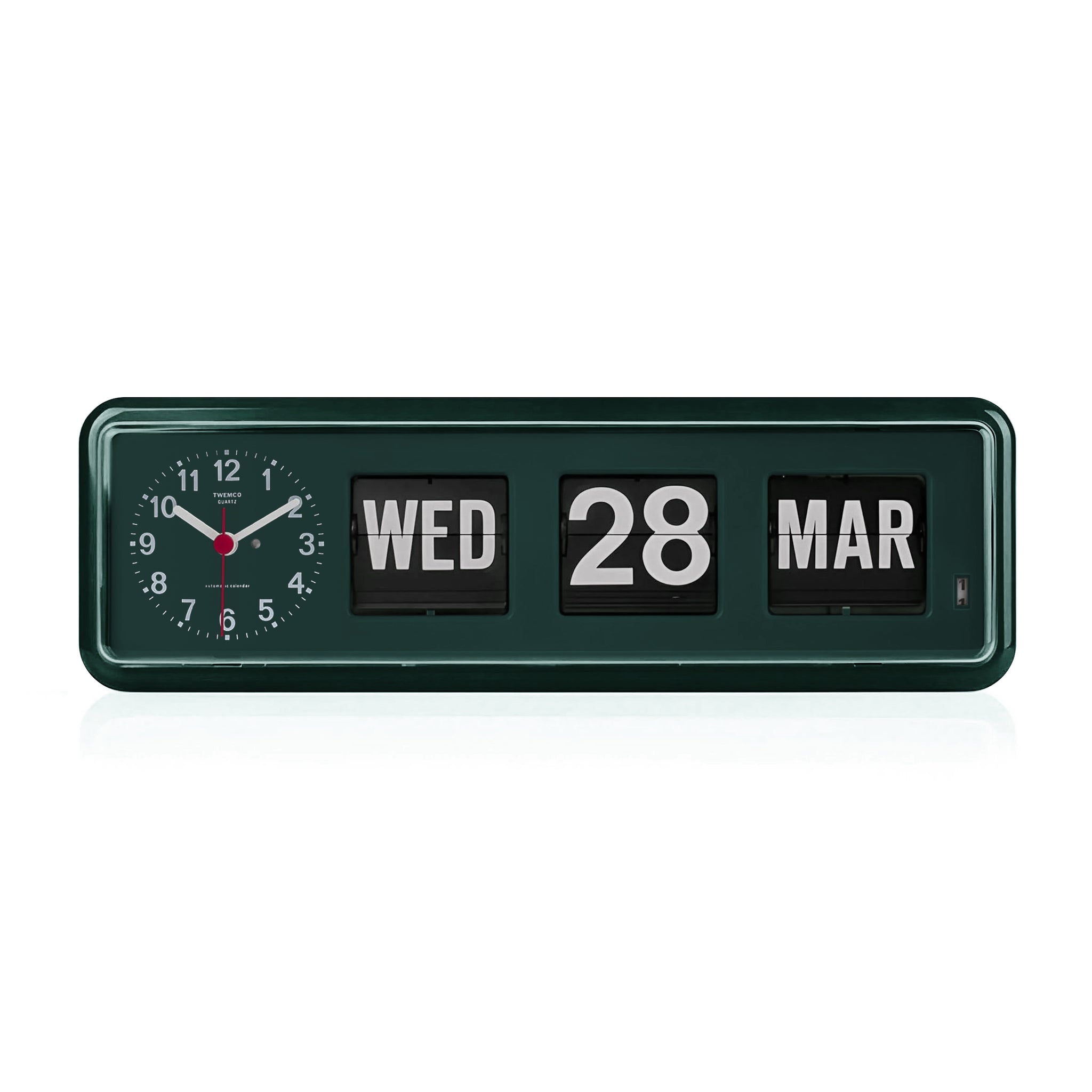 Twemco BQ-38 Digital Perpetual Calendar Flip Clock 數位萬年曆翻頁鐘 EN Version 英文版 (Green 綠色) [Table Clock 座檯鐘]