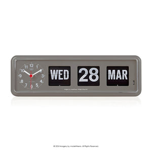 Twemco BQ-38 Digital Perpetual Calendar Flip Clock 數位萬年曆翻頁鐘 EN Version 英文版 (Grey 灰色) [Table Clock 座檯鐘]