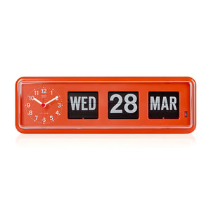 Twemco BQ-38 Digital Perpetual Calendar Flip Clock 數位萬年曆翻頁鐘 EN Version 英文版 (Orange 橙色) [Table Clock 座檯鐘]