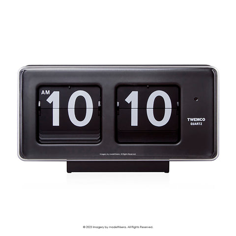 Twemco BQ-50 Digital Flip Clock 數位翻頁鐘 (Black 黑色) (12HR 12小時制) [Table Clock/Wall Clock 座檯鐘/掛牆鐘]