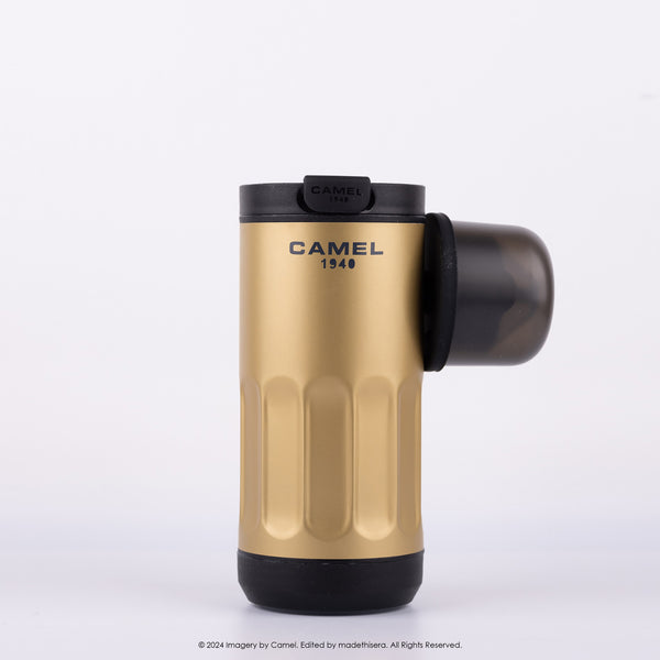 Camel 駱駝牌 BREW Travel Thermal Coffee Cup 便攜保溫咖啡杯 Brew35 AG 350ml (Gold 金色) [Vacuum Thermal Drip Coffee Flask 真空滴漏式保溫咖啡壺]