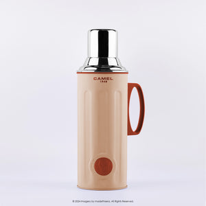 Camel 駱駝牌 312 Vacuum Thermal Flask 真空保溫壺 312BG 1.1L (Beige 米色) [Double Glass Wall Thermos Bottle 雙層玻璃暖水樽]