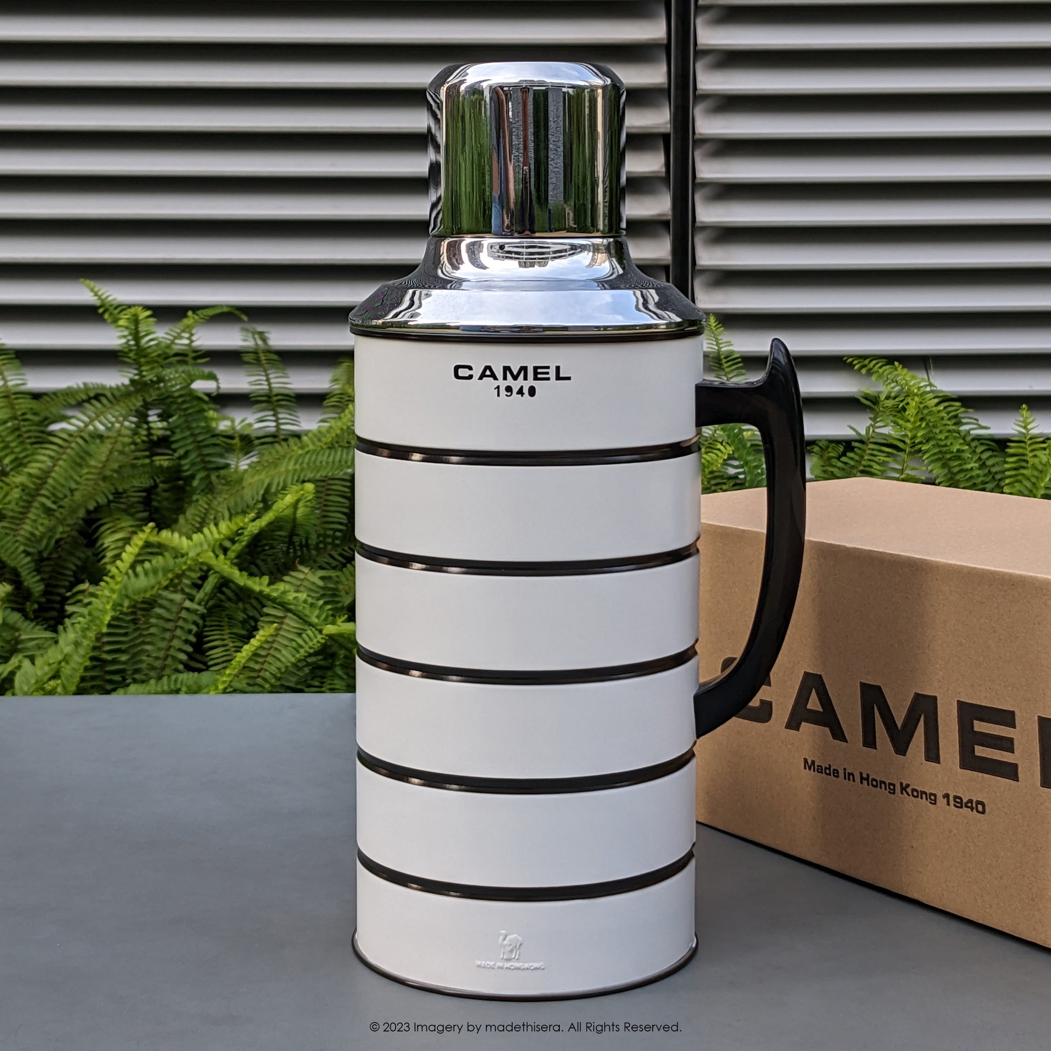Camel 駱駝牌 412 Vacuum Thermal Flask 真空保溫壺 412WH 1.5L (White 白色) [Double Glass Wall Thermos Bottle 雙層玻璃暖水樽]