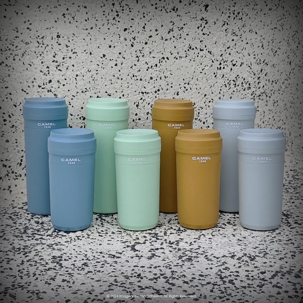 Camel 駱駝牌 CUPPA Travel Glass Vacuum Mug 便攜玻璃膽保溫杯 CUPPA28 JB 280ml (Jeans Blue 牛仔藍) [Double Glass Wall Vacuum Thermos Cup 雙層真空暖水壺]