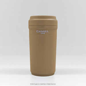 Camel 駱駝牌 CUPPA Travel Glass Vacuum Mug 便攜玻璃膽保溫杯 CUPPA28 KB 280ml (Kaki Brown 卡其啡) [Double Glass Wall Vacuum Thermos Cup 雙層真空暖水壺]