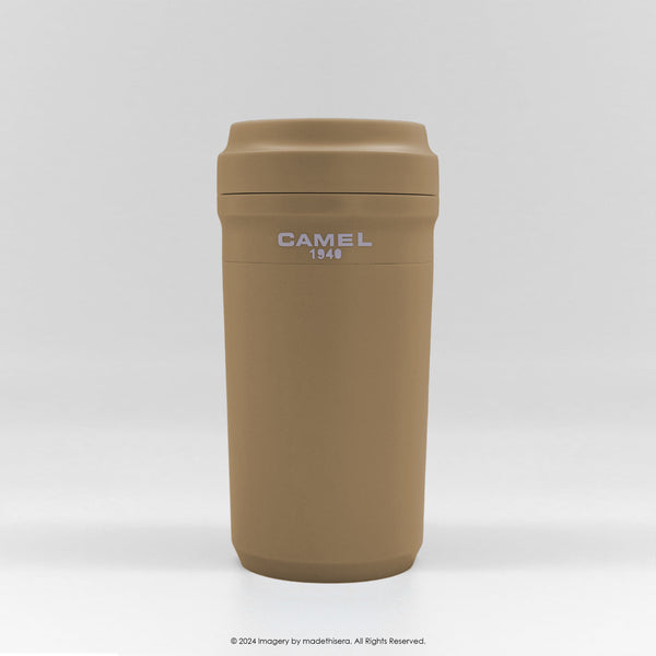 Camel 駱駝牌 CUPPA Travel Glass Vacuum Mug 便攜玻璃膽保溫杯 CUPPA28 KB 280ml (Kaki Brown 卡其啡) [Double Glass Wall Vacuum Thermos Cup 雙層真空暖水壺]