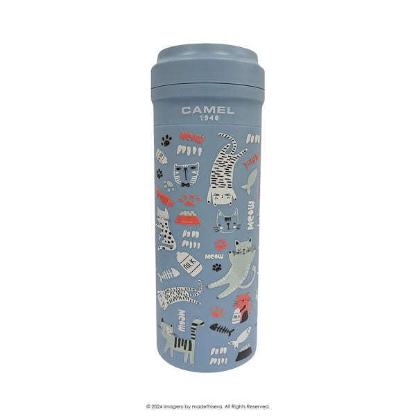 Camel 駱駝牌 CUPPA Travel Thermal Cup 便攜保溫杯 CUPPA35 CT 350ml (CAT 貓貓) [Double Glass Wall Vacuum Thermal Cup 雙層玻璃真空暖水壺]