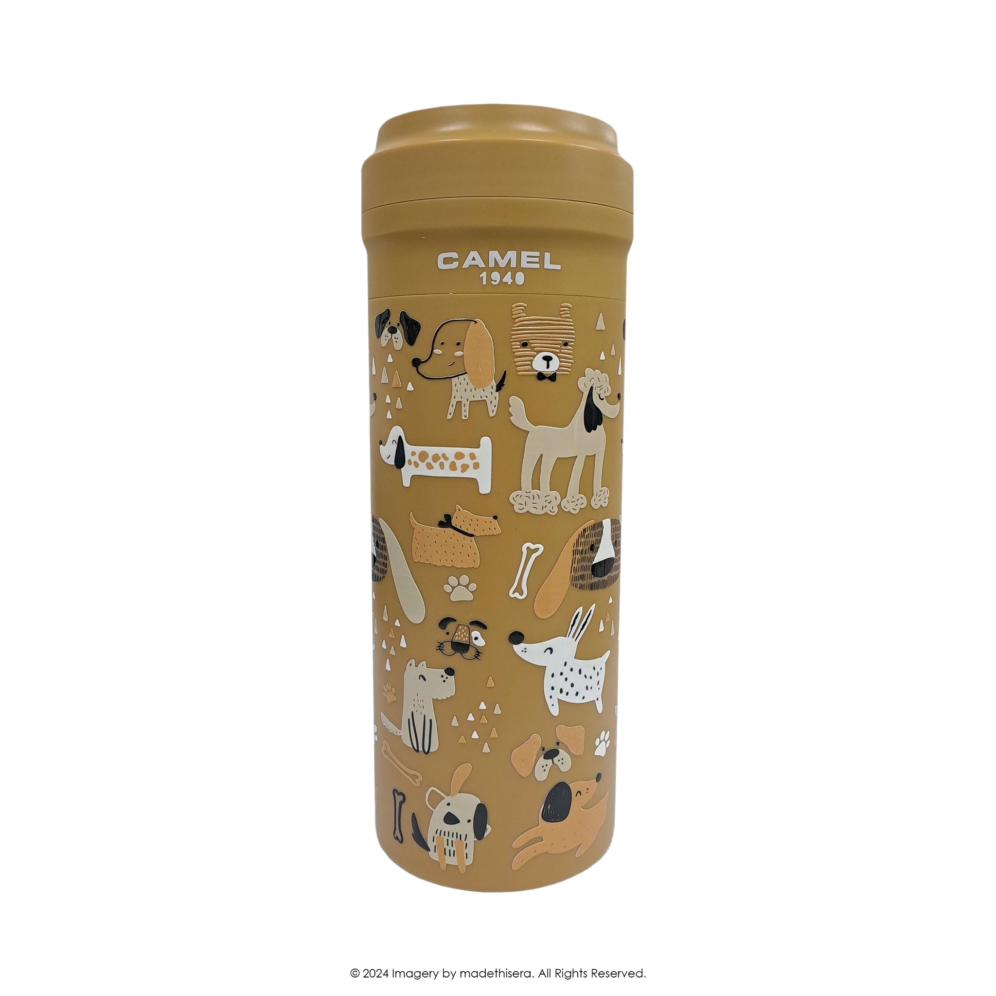 Camel 駱駝牌 CUPPA Travel Thermal Cup 便攜保溫杯 CUPPA35 DG 350ml (Dog 狗狗) [Double Glass Wall Vacuum Thermal Cup 雙層玻璃真空暖水壺]