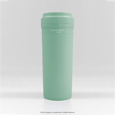 Camel 駱駝牌 CUPPA Travel Glass Vacuum Mug 便攜玻璃膽保溫杯 CUPPA35 GN 350ml (Green 綠) [Double Glass Wall Vacuum Thermos Cup 雙層真空暖水壺]