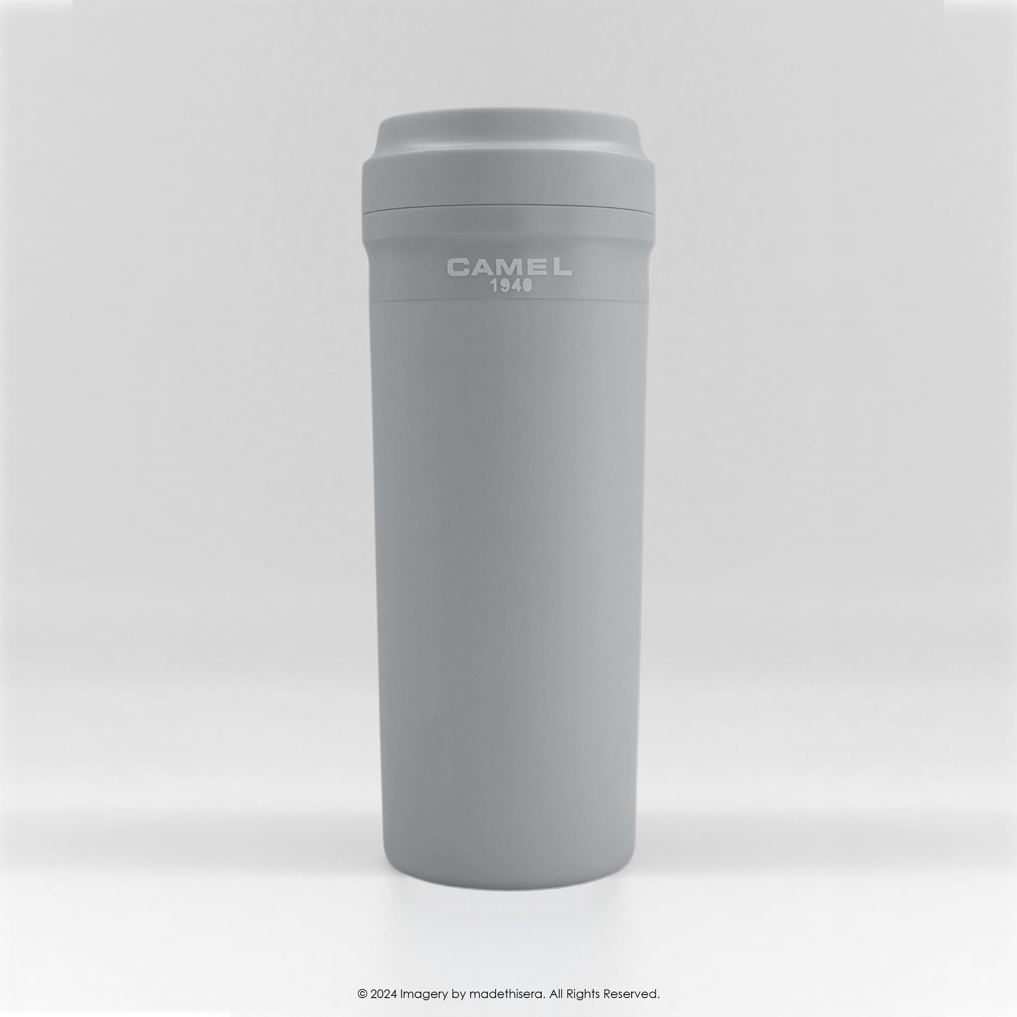 Camel 駱駝牌 CUPPA Travel Glass Vacuum Mug 便攜玻璃膽保溫杯 CUPPA35 IG 350ml (Ice Grey 雪灰) [Double Glass Wall Vacuum Thermos Cup 雙層真空暖水壺]