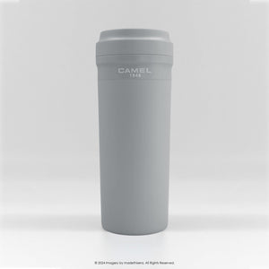 Camel 駱駝牌 CUPPA Travel Glass Vacuum Mug 便攜玻璃膽保溫杯 CUPPA35 IG 350ml (Ice Grey 雪灰) [Double Glass Wall Vacuum Thermos Cup 雙層真空暖水壺]