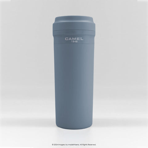 Camel 駱駝牌 CUPPA Travel Glass Vacuum Mug 便攜玻璃膽保溫杯 CUPPA35 JB 350ml (Jeans Blue 牛仔藍) [Double Glass Wall Vacuum Thermos Cup 雙層真空暖水壺]