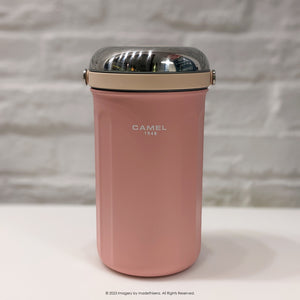 Camel 駱駝牌 TIFFIN Vacuum Flask with Glass Food Jar 真空壺及玻璃食物瓶 1L (Baby Pink 粉紅) [Stainless Steel Thermos Flask 不銹鋼保溫壺]