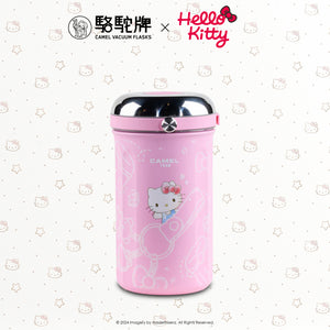 Camel 駱駝牌 TIFFIN Vacuum Flask with Glass Food Jar 真空壺及玻璃食物瓶 1L (Hello Kitty Pink 粉紅 Limited Ed 限量版) [Stainless Steel Thermos Flask 不銹鋼保溫壺]