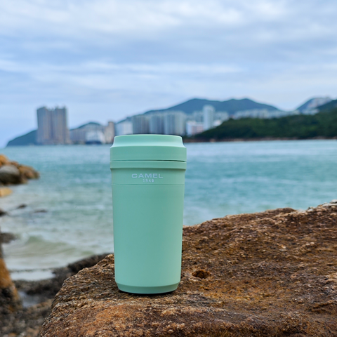 Camel 駱駝牌 CUPPA Travel Glass Vacuum Mug 便攜玻璃膽保溫杯 CUPPA28 GN 280ml (Green 綠) [Double Glass Wall Vacuum Thermos Cup 雙層真空暖水壺]