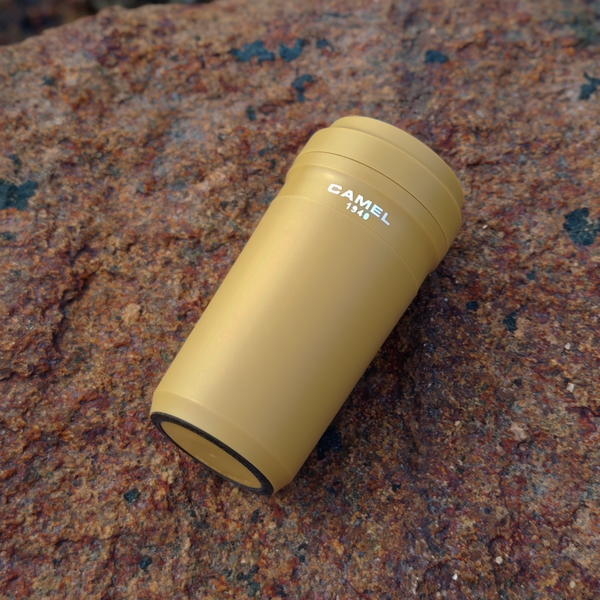 Camel 駱駝牌 CUPPA Travel Glass Vacuum Mug 便攜玻璃膽保溫杯 CUPPA28 KB 280ml (Kaki Brown 卡其啡) [Double Glass Wall Vacuum Thermos Cup 雙層真空暖水壺]