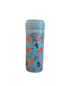 Camel 駱駝牌 CUPPA Travel Glass Vacuum Mug 便攜玻璃膽保溫杯 CUPPA35 FC 350ml (Firecrackers 炮仗花) [Double Glass Wall Vacuum Thermos Cup 雙層真空暖水壺]