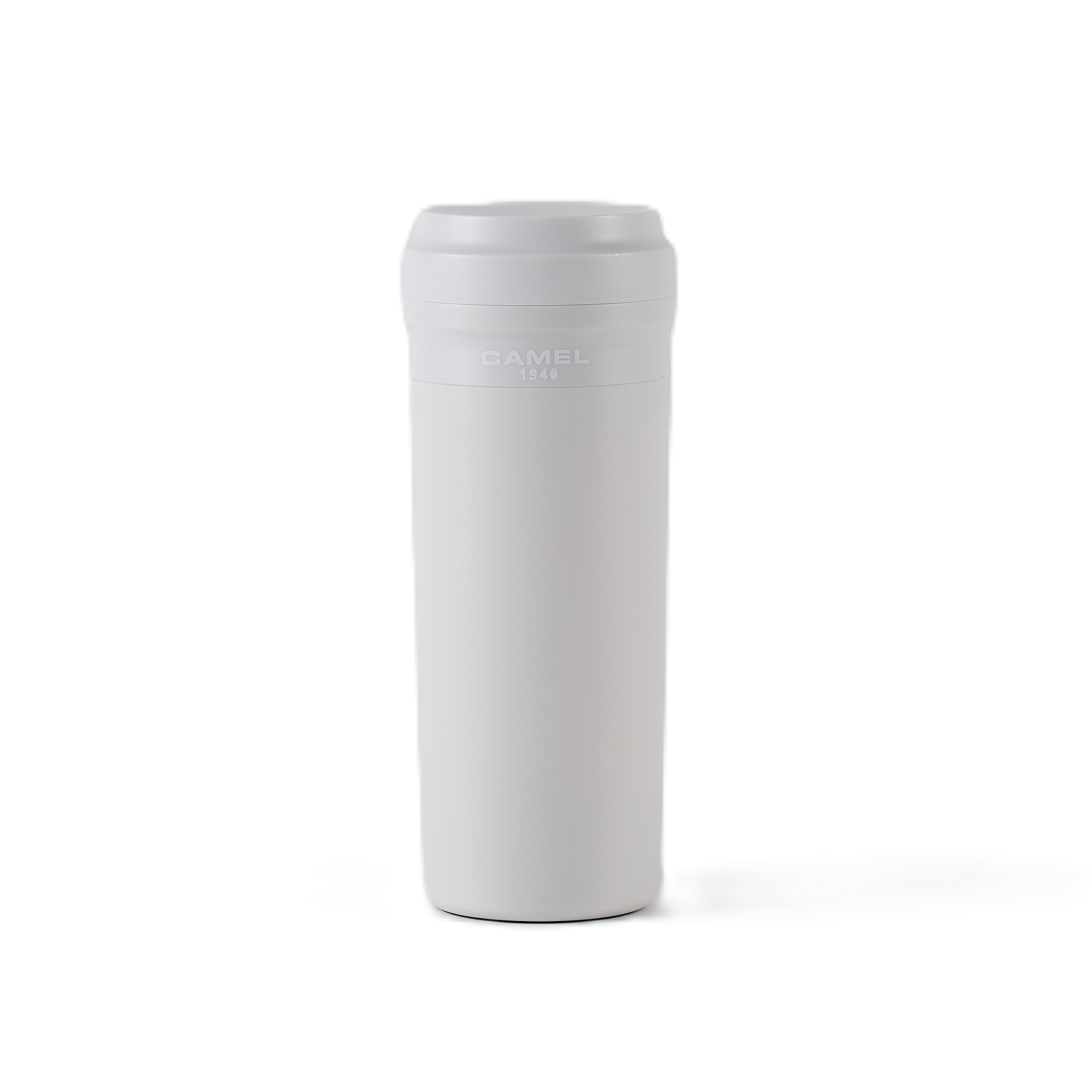 Camel 駱駝牌 CUPPA Travel Glass Vacuum Mug 便攜玻璃膽保溫杯 CUPPA35 GW 350ml (Grey White 灰白色) [Double Glass Wall Vacuum Thermos Cup 雙層真空暖水壺]