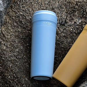 Camel 駱駝牌 CUPPA Travel Glass Vacuum Mug 便攜玻璃膽保溫杯 CUPPA35 IG 350ml (Ice Grey 雪灰) [Double Glass Wall Vacuum Thermos Cup 雙層真空暖水壺]