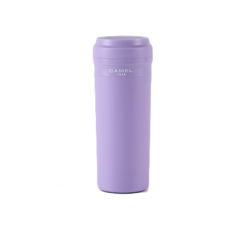Camel 駱駝牌 CUPPA Travel Glass Vacuum Mug 便攜玻璃膽保溫杯 CUPPA35 LV 350ml (Lavender 薰衣草紫) [Double Glass Wall Vacuum Thermos Cup 雙層真空暖水壺]
