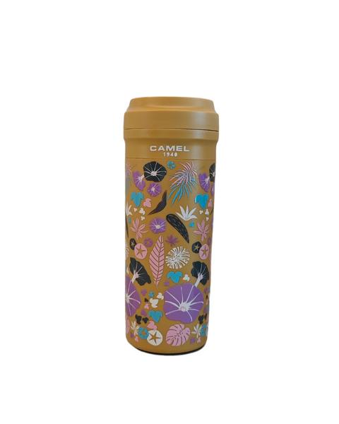 Camel 駱駝牌 CUPPA Travel Glass Vacuum Mug 便攜玻璃膽保溫杯 CUPPA35 MG 350ml (Morning Glory 牽牛花) [Double Glass Wall Vacuum Thermos Cup 雙層真空暖水壺]