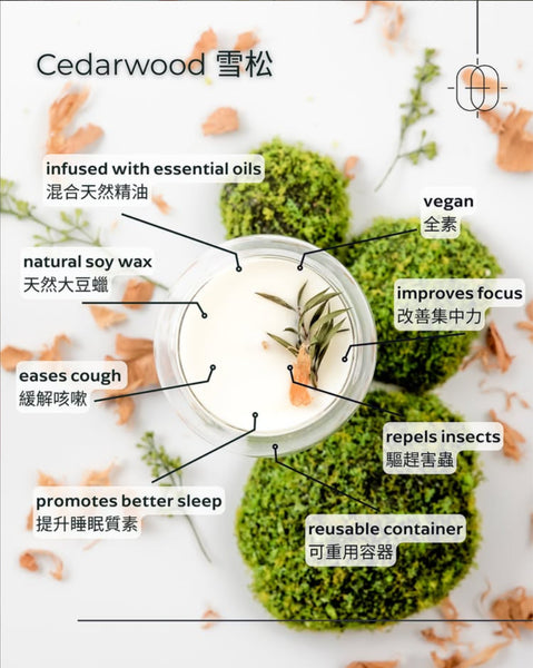 ETM Remedies ONE.TWO.THREE Soy Wax Candle (Cedarwood 雪松木)
