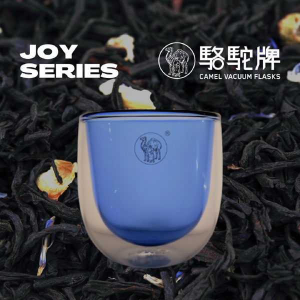 Camel 駱駝牌 Joy Double Wall Glass Cup (JOY001BE) 雙層玻璃保溫杯 180ml (Berry 藍)