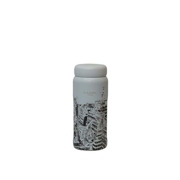 Camel 駱駝牌 MINI20ST(B) Travel Vacuum Bottle 便攜真空樽 200ml (Pen So Project - Mystery Box 盲盒) [Stainless Steel Thermos with Ceramic-Coated Interior 不銹鋼外殼陶瓷層内膽保溫冷暖水瓶]