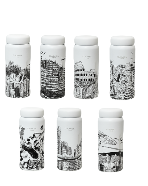 Camel 駱駝牌 MINI20ST(B) Travel Vacuum Bottle 便攜真空樽 200ml (Pen So Project - Mystery Box 盲盒) [Stainless Steel Thermos with Ceramic-Coated Interior 不銹鋼外殼陶瓷層内膽保溫冷暖水瓶]