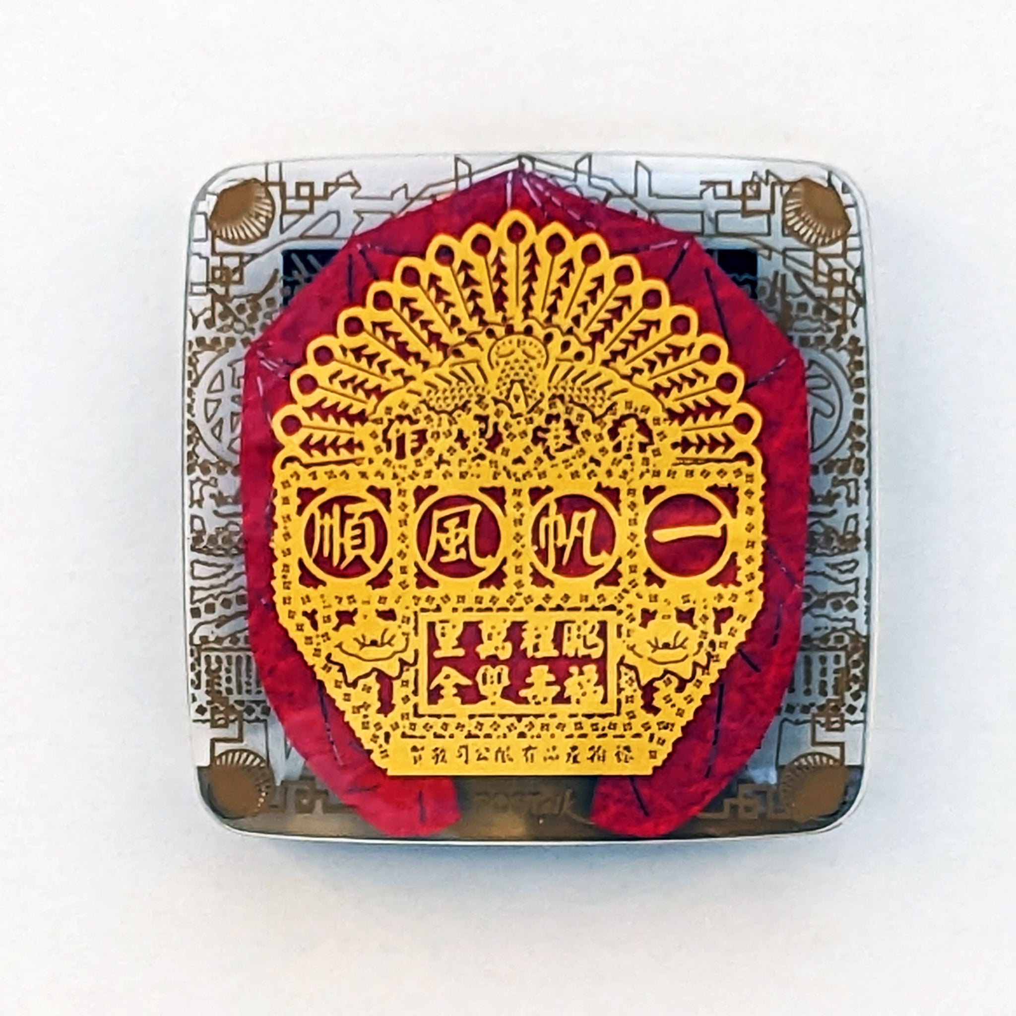 POSTalk PM-06 Paper Art Magnet 紙藝磁石 (Flower Plague 大紅花牌)