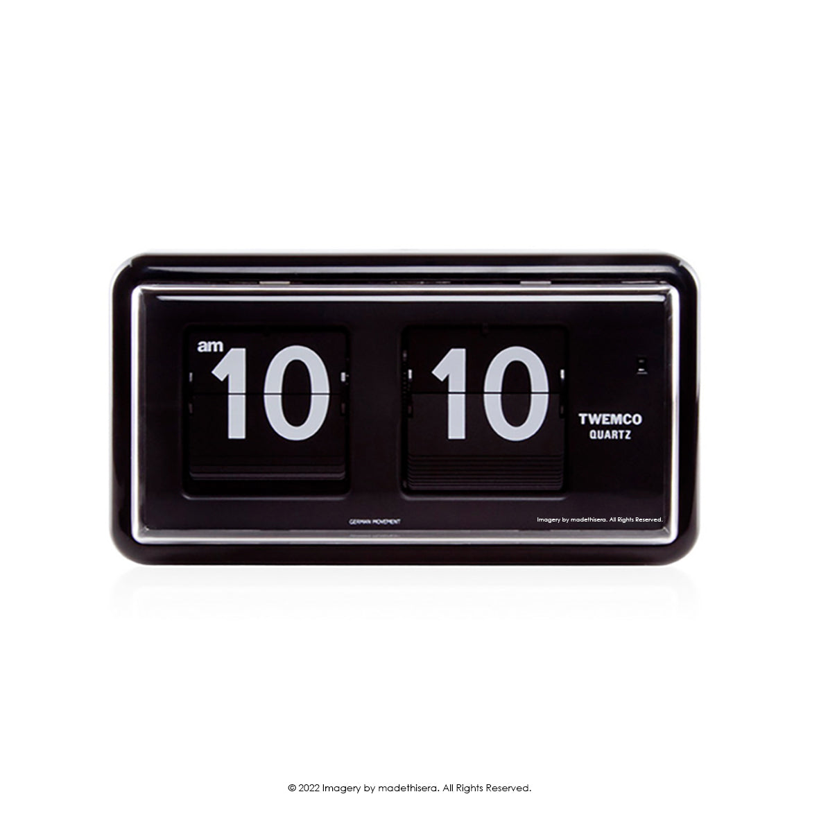 Twemco QT-30 Digital Flip Clock 數位翻頁鐘 (Black 黑色) (12HR 12小時制) [Table Clock/Wall Clock 座檯鐘/掛牆鐘]