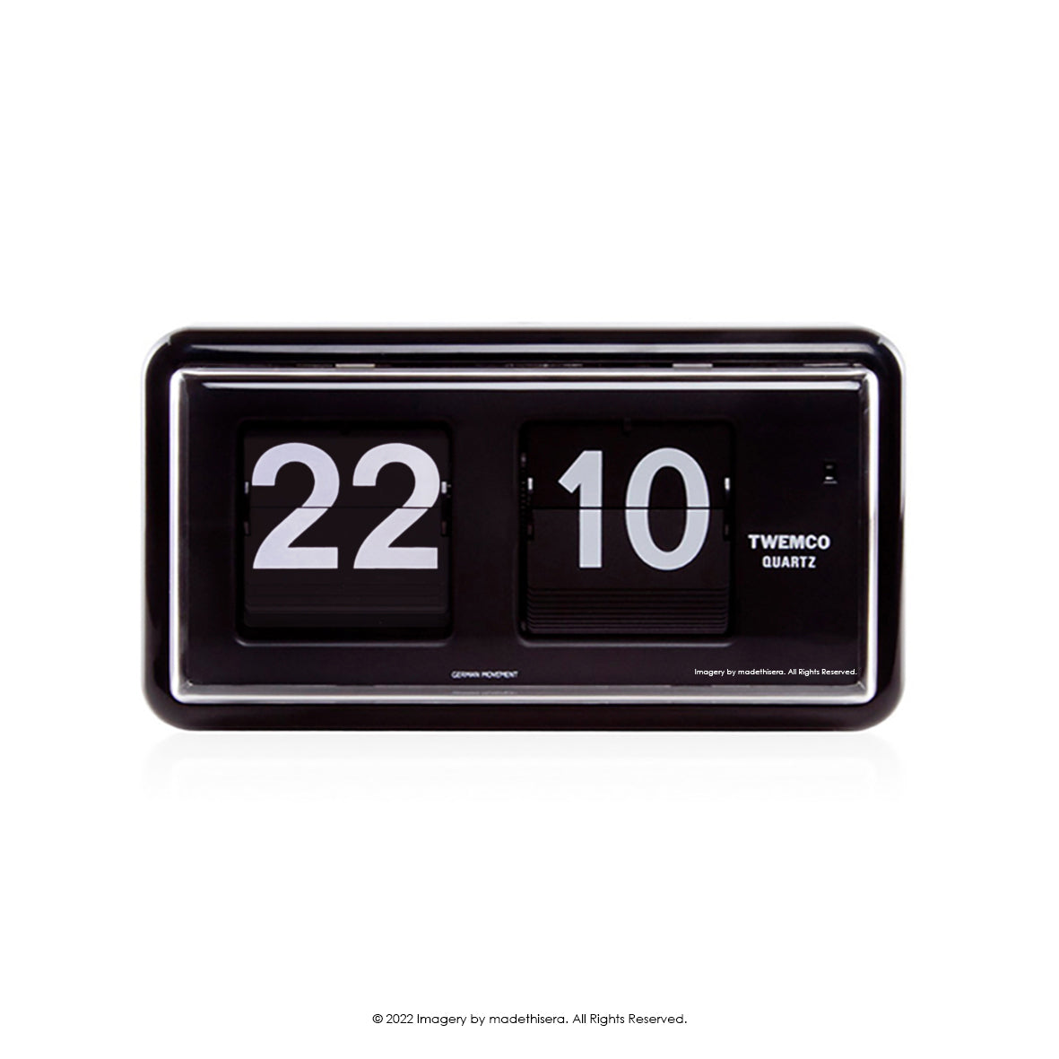 Twemco QT-30 Digital Flip Clock 數位翻頁鐘(Black 黑色) [Table