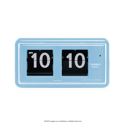 Twemco QT-30 Digital Flip Clock 數位翻頁鐘 (Blue 藍色) (12HR 12小時制) [Table Clock/Wall Clock 座檯鐘/掛牆鐘]