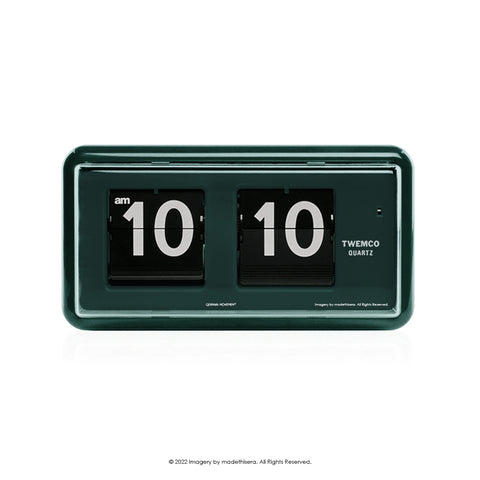 Twemco QT-30 Digital Flip Clock 數位翻頁鐘 (Green 綠色) [Table Clock/Wall Clock 座檯鐘/掛牆鐘]