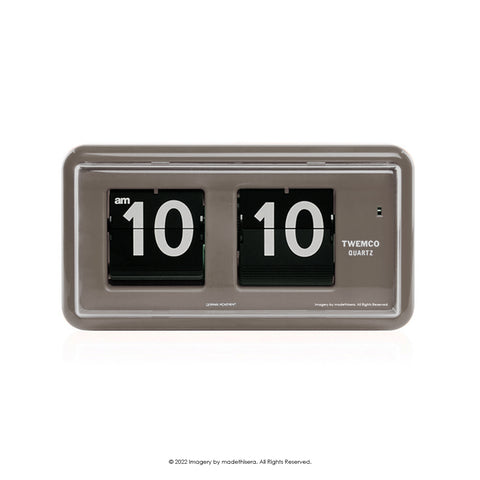 Twemco QT-30 Digital Flip Clock 數位翻頁鐘 (Grey 灰色) [Table Clock/Wall Clock 座檯鐘/掛牆鐘]