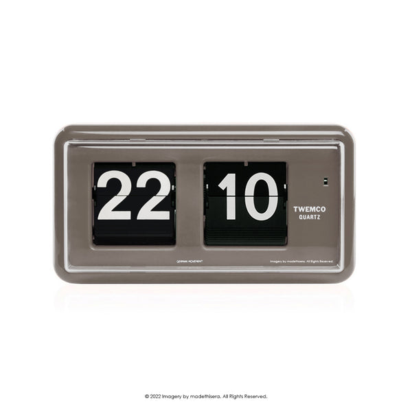 Twemco QT-30 Digital Flip Clock 數位翻頁鐘 (Grey 灰色) [Table Clock/Wall Clock 座檯鐘/掛牆鐘]