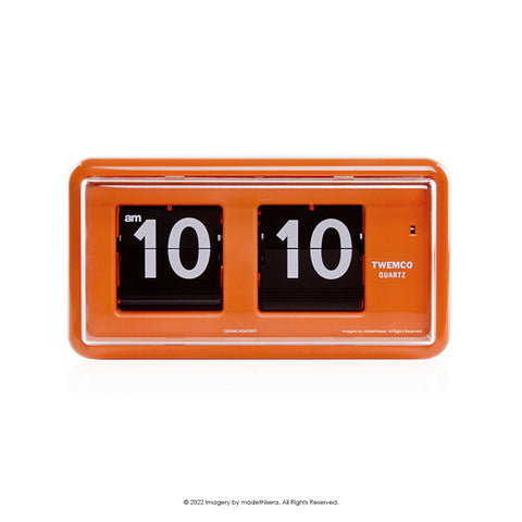 Twemco QT-30 Digital Flip Clock 數位翻頁鐘 (Orange 橙色) [Table Clock/Wall Clock 座檯鐘/掛牆鐘]