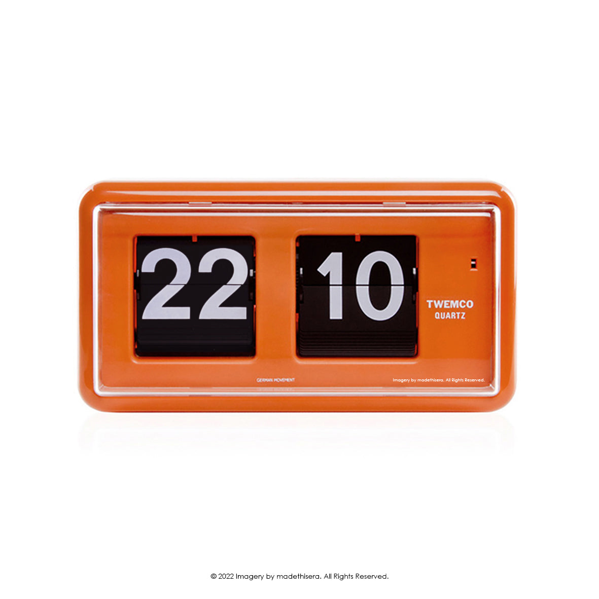 Twemco QT-30 Digital Flip Clock 數位翻頁鐘(Orange 橙色) [Table