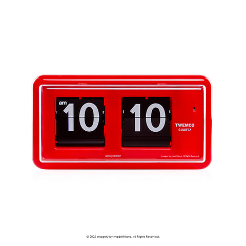 Twemco QT-30 Digital Flip Clock 數位翻頁鐘 (Red 紅色) [Table Clock/Wall Clock 座檯鐘/掛牆鐘]