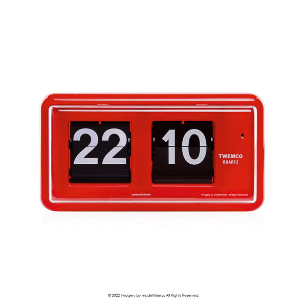 Twemco QT-30 Digital Flip Clock 數位翻頁鐘 (Red 紅色) [Table Clock/Wall Clock 座檯鐘/掛牆鐘]